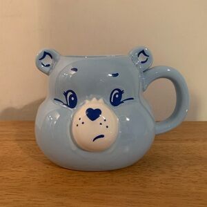 Care Bears Grumpy Bear Blue 3D Sculpted Ceramic Mug Size 20 oz New